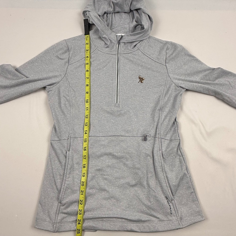 Zero Restriction Womens Gray 1/4 Zip Performance Hoodie Thumbhole Small Acorn - Picture 9 of 13